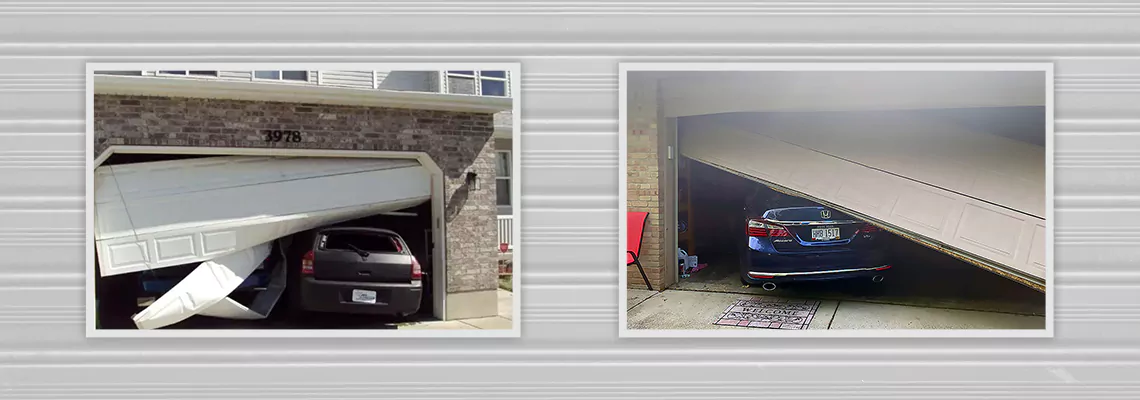 Repair Commercial Garage Door Got Hit By A Car in Calumet City, Illinois